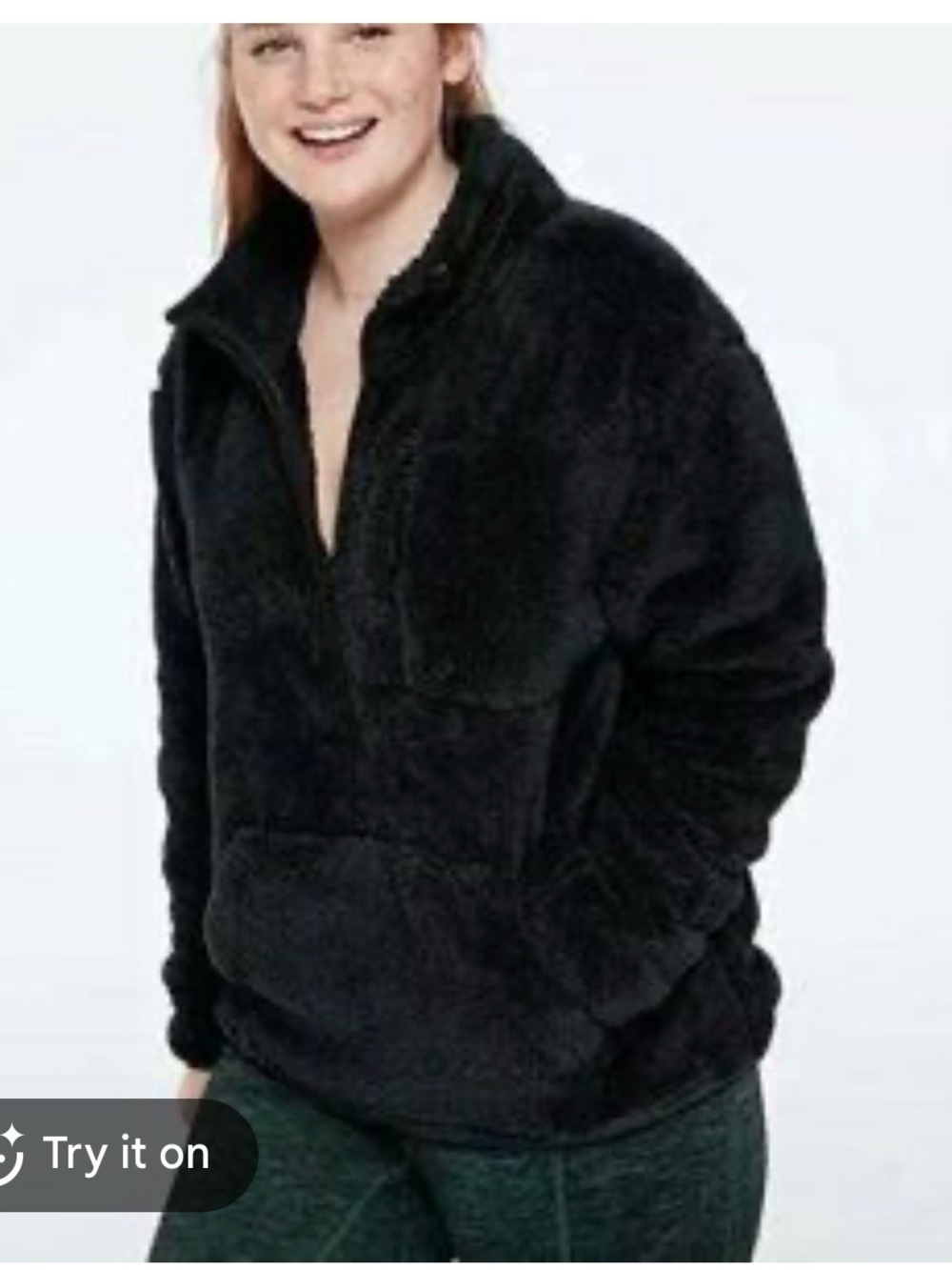 VS pink Sherpa sweatshirt
